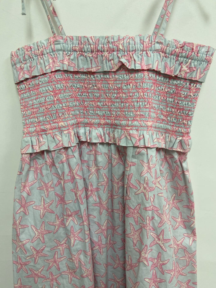 Crew Cuts SIZE 8 Pale Blue Pink Starfish Sleeveless Girl&