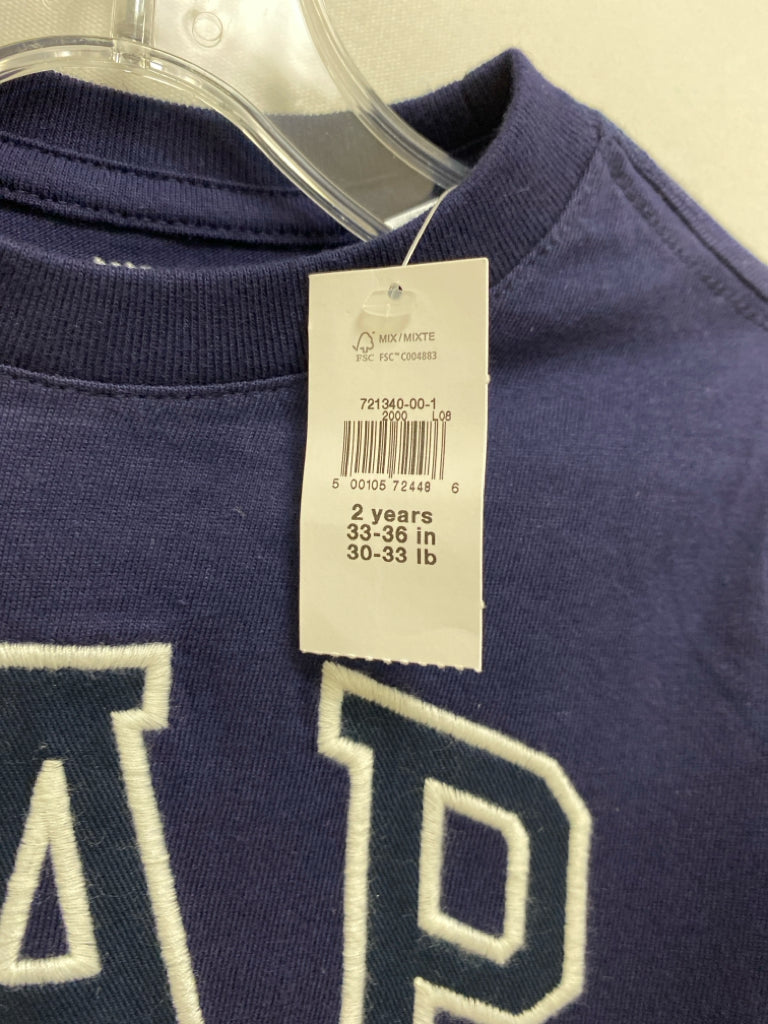 NWT Baby Gap SIZE 2 Navy White Logo Boy&