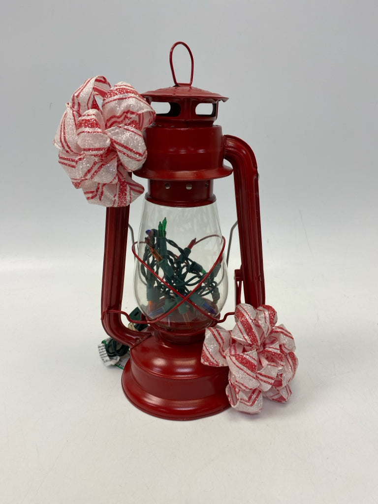 Red Lit Metal Christmas