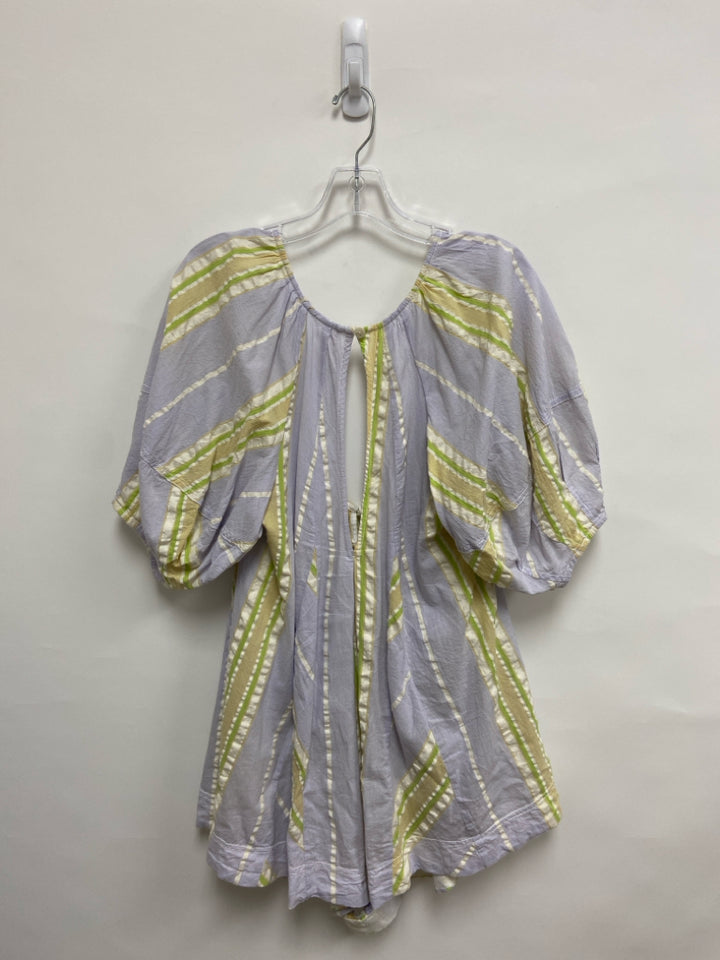 Free People Size XS Lavender White/Tan Stripes Ladies Romper