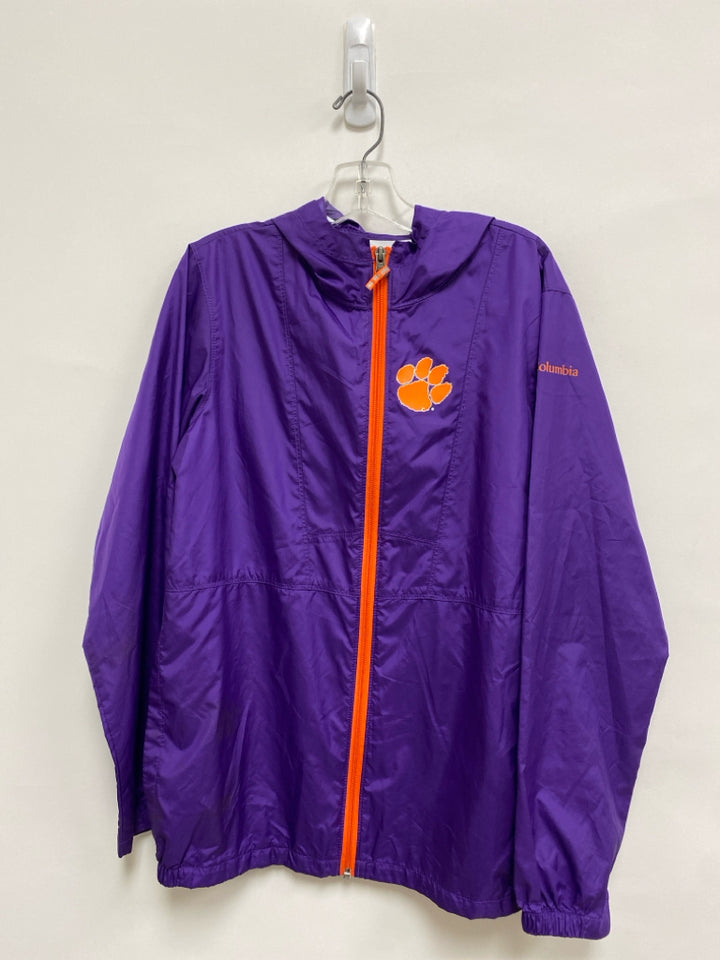Columbia SIZE L Purple/Orange Clemson Zip Down Girl&