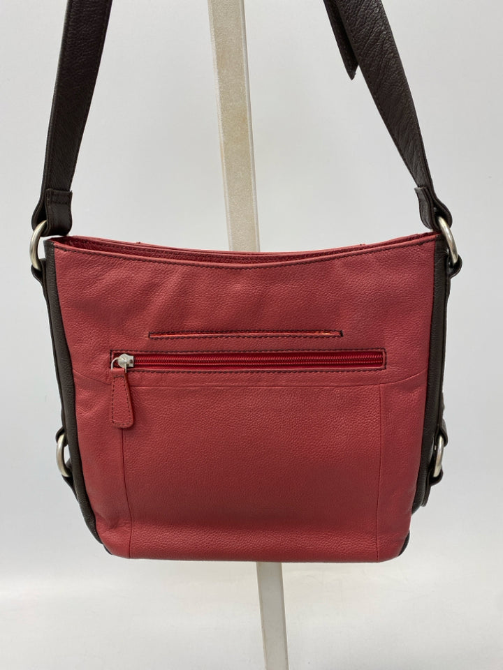 Dark Red Dark Brown Handbag