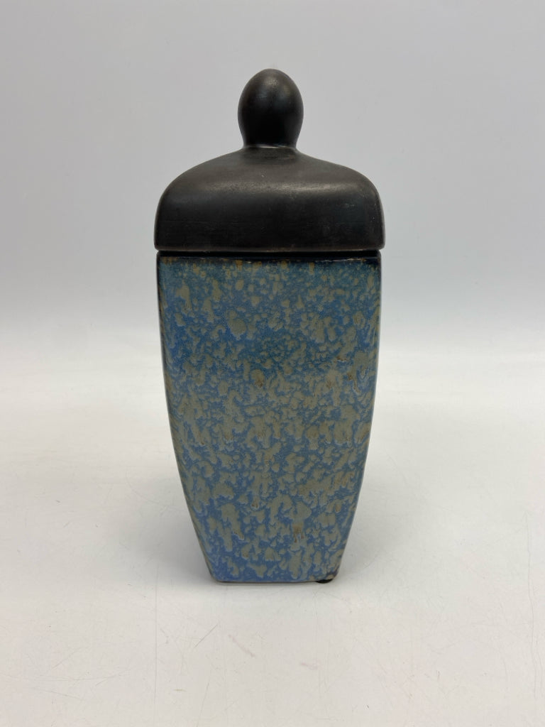 Blue Brown/Black Splatter Jar