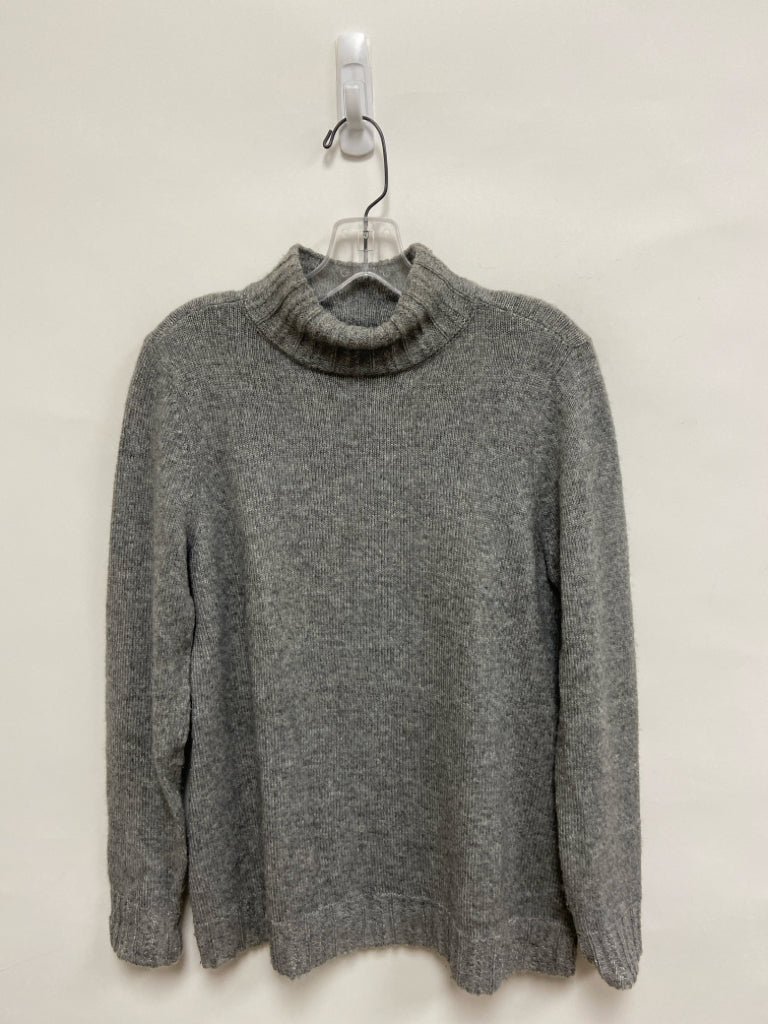 Talbots Size MP Gray Mottled Mock Neck Petite Sweater