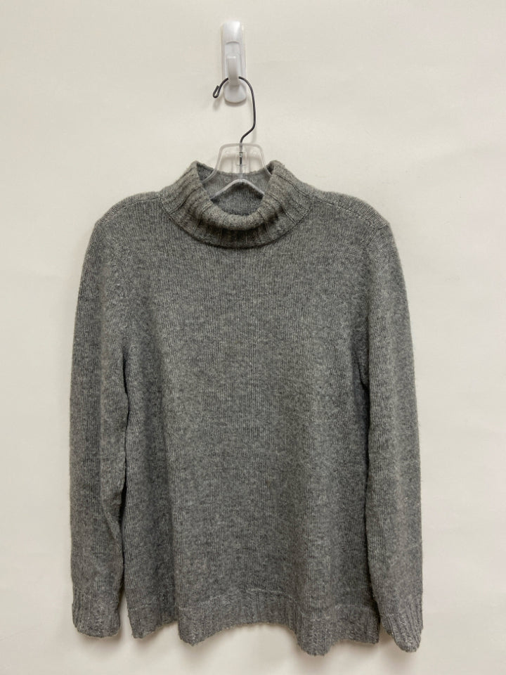 Talbots Size MP Gray Mottled Mock Neck Petite Sweater