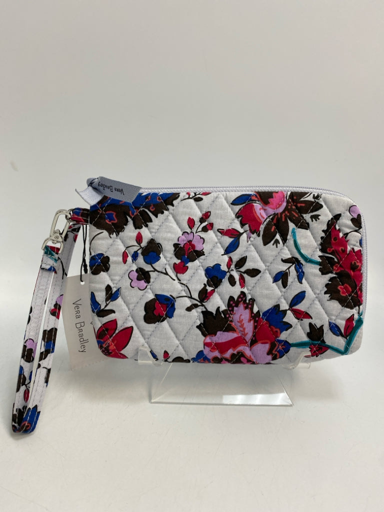 NWT Vera Bradley Pale Blue Multi-Color Floral Wristlet
