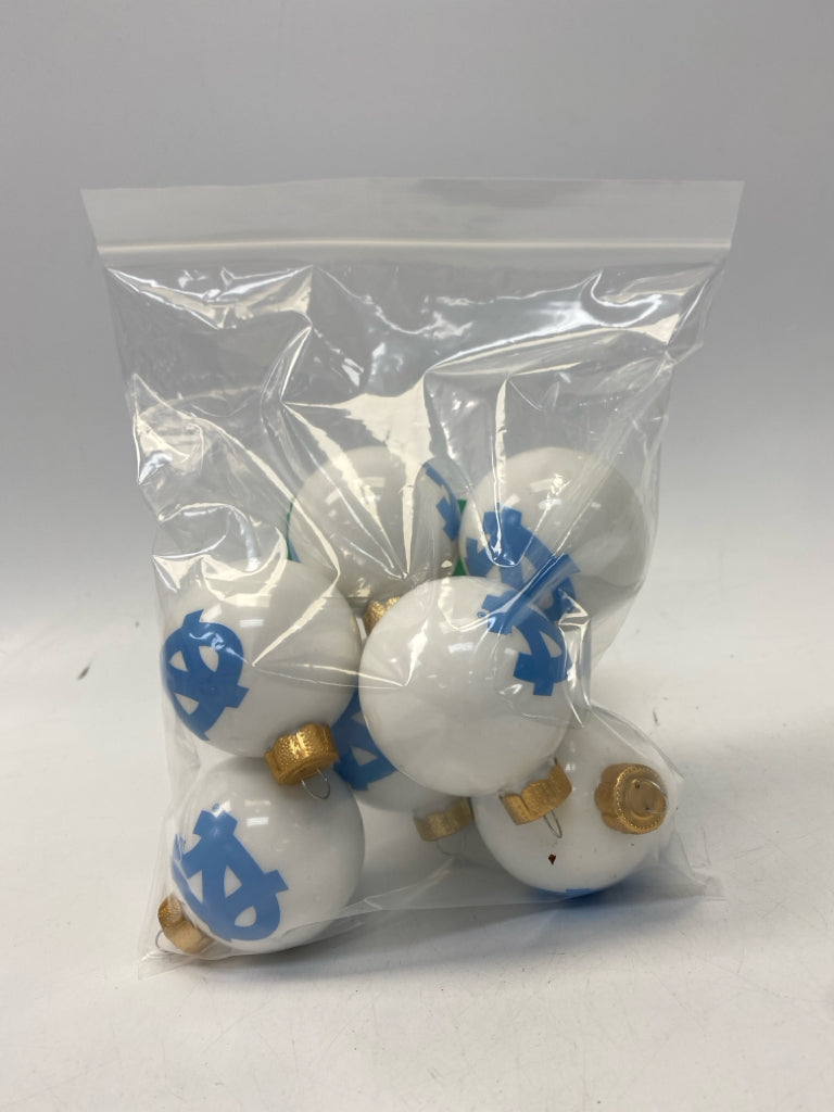White UNC Ornaments
