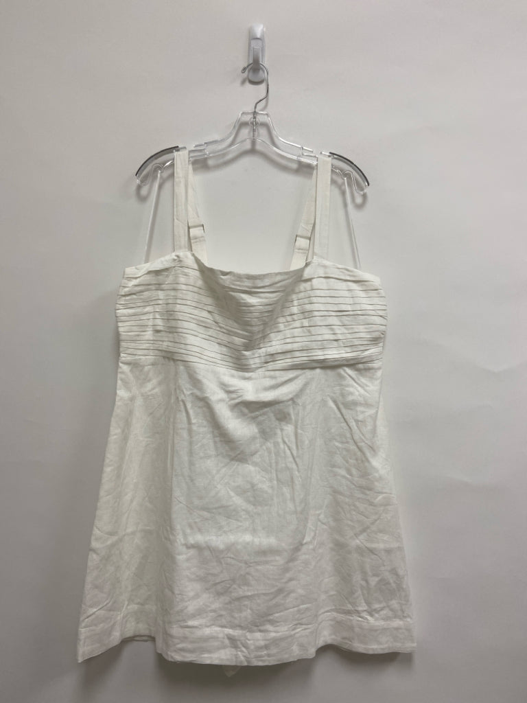 NWT Abercrombie &amp; Fitch  SIZE  XXL White Sleeveless Linen Blend Plus Size Dress