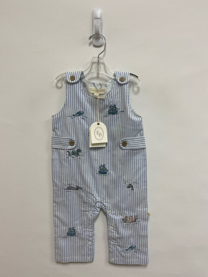 NWT ELEGANT BABY SIZE 6-9M Blue White Stripe Sleeveless Boy&