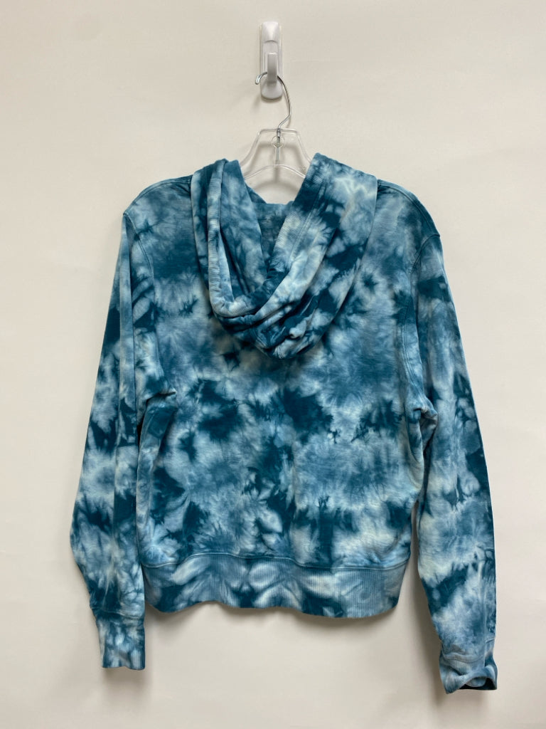 Athleta Size M Dark Turquiose Aqua Tie Dye Hooded Ladies Sweatshirt