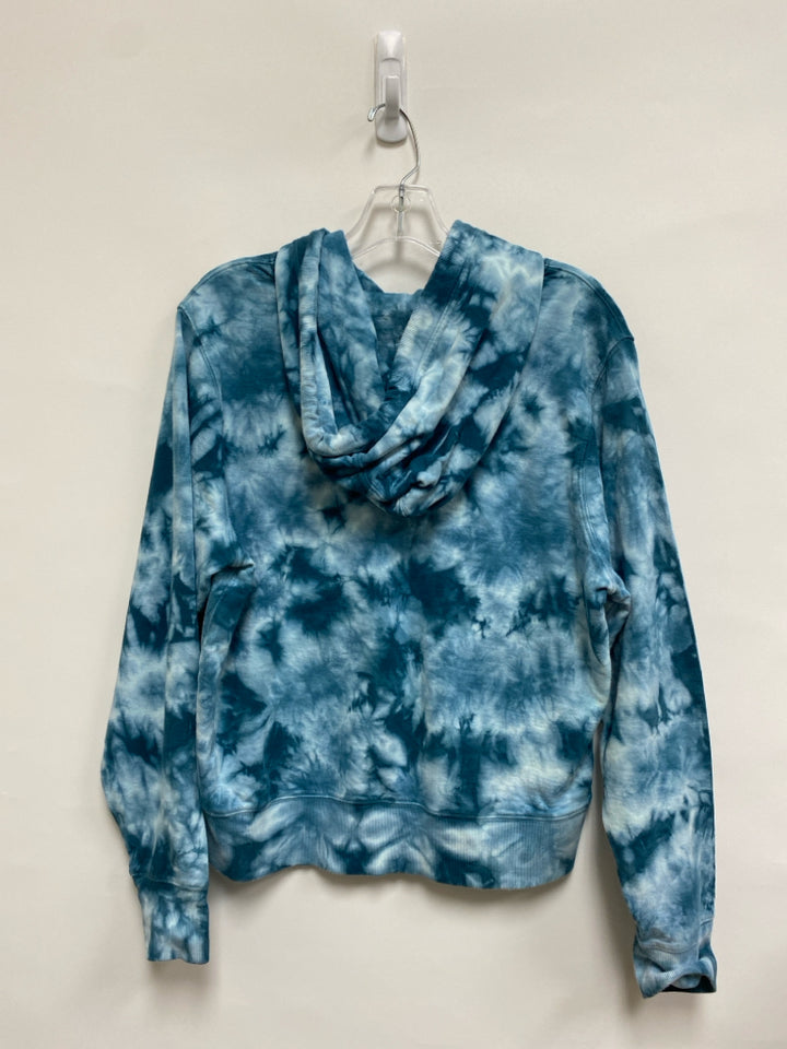 Athleta Size M Dark Turquiose Aqua Tie Dye Hooded Ladies Sweatshirt