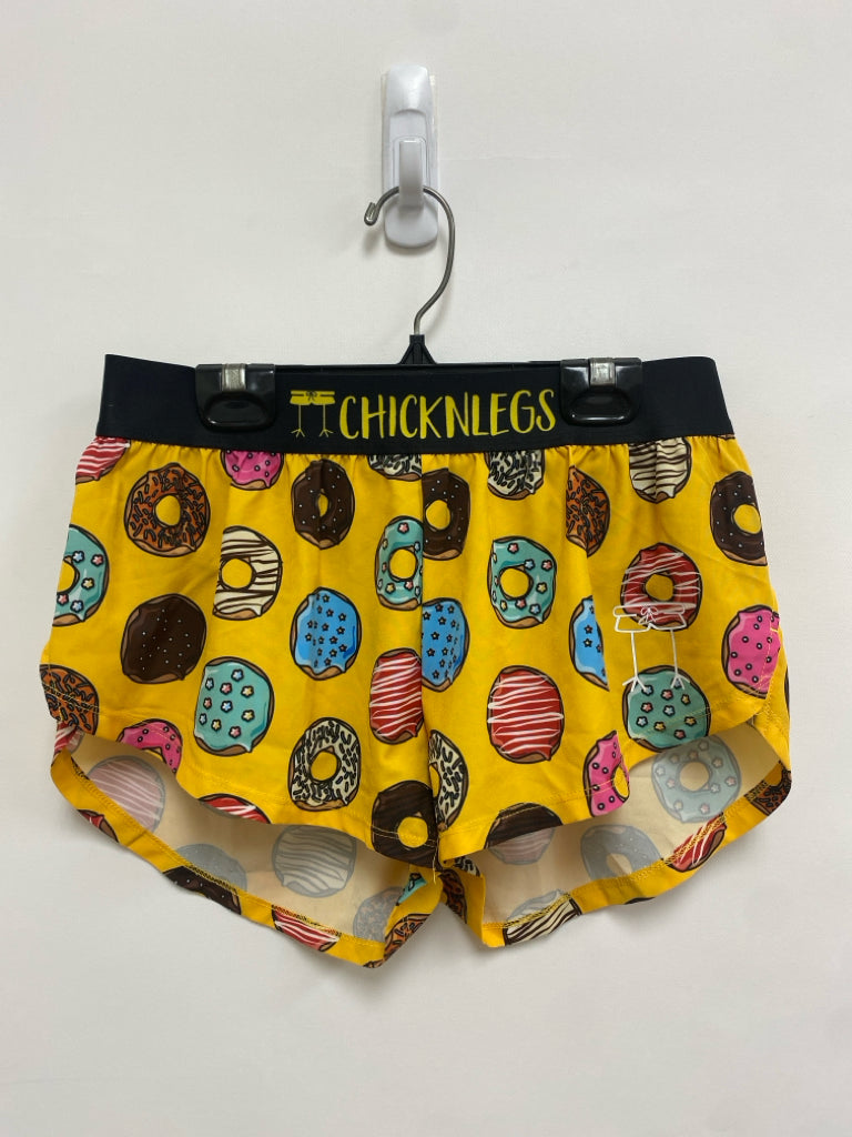 Size S Yellow Multi Color Athletic Shorts