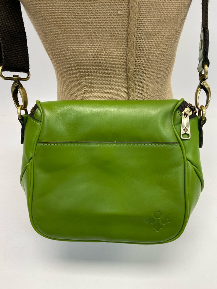 Patricia Nash Green Dark Brown Crossbody