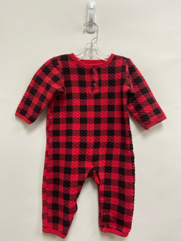 HUDSON SIZE 18M Red/Black Checkered Quilted Boy&