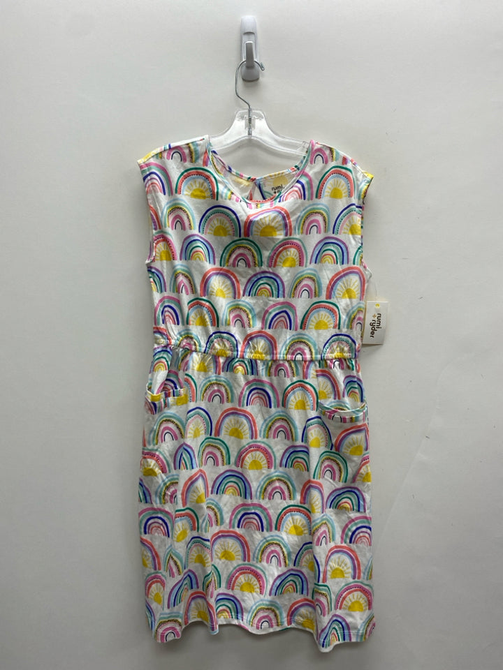 NWT rumi + ryder SIZE 12/14 White Multi Color Rainbows Sleeveless Girl&