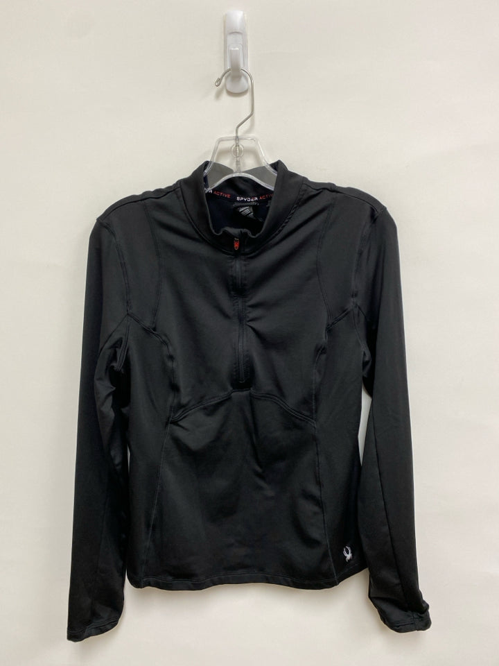 Spyder Size L Black Pullover Athletic Top