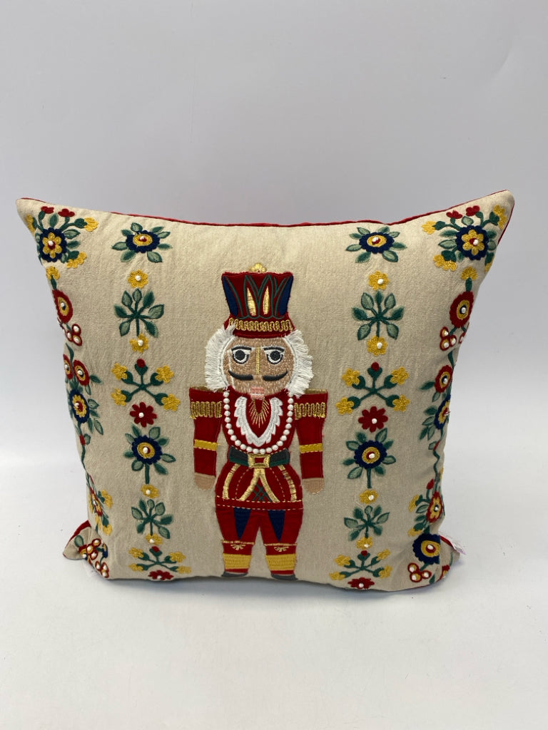 NWT Pottery Barn Red Tan Nutcracker Christmas