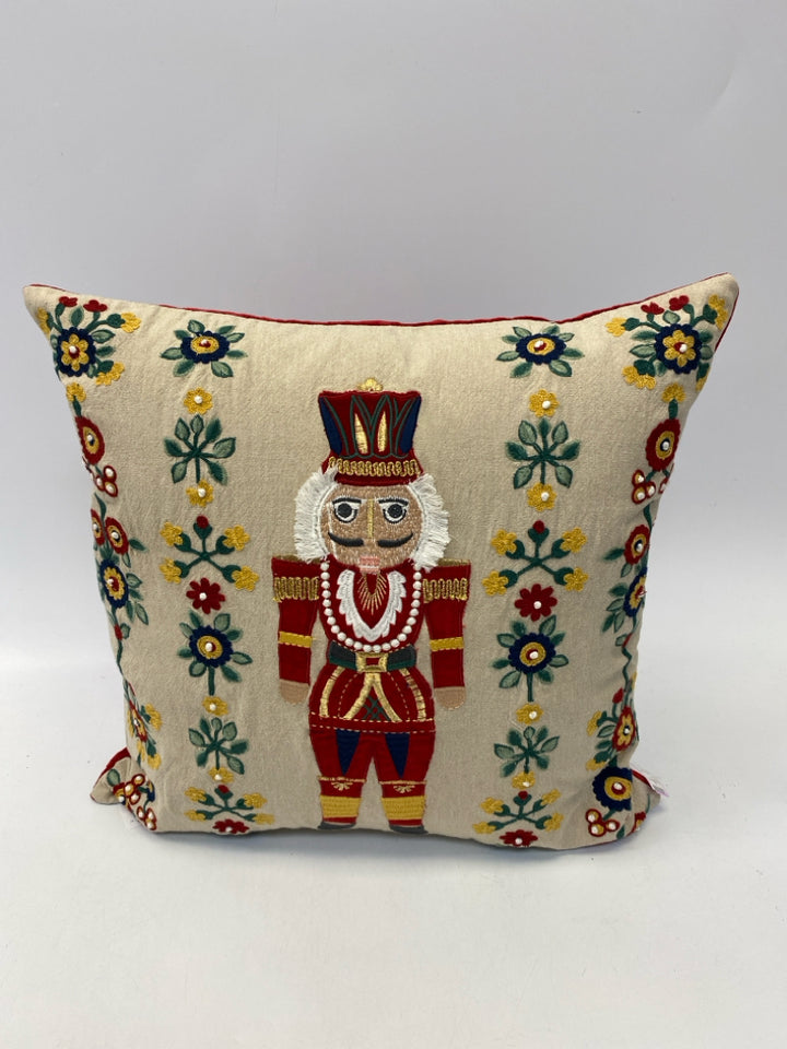 NWT Pottery Barn Red Tan Nutcracker Christmas