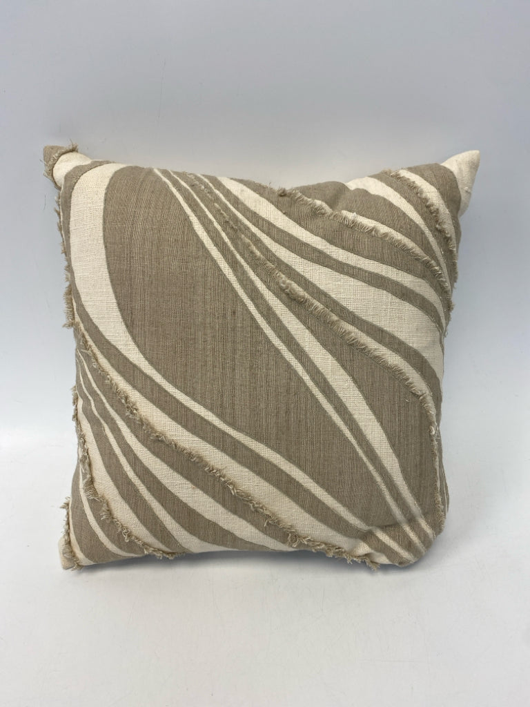 Taupe Natural Print Pillow