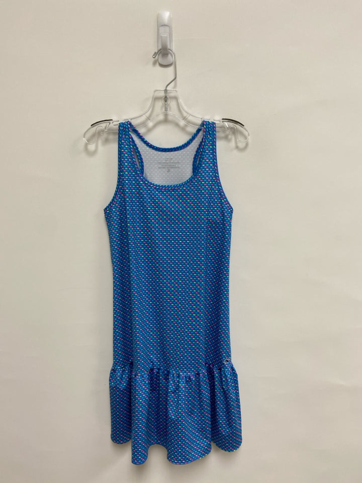 Vineyard Vines SIZE 10/12 Blue Multi Color Sleeveless Girl&
