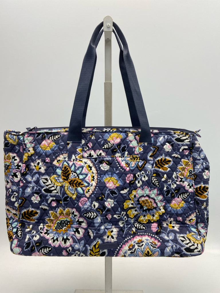 Vera Bradley Purple Multi Color Flowers Duffle Bag