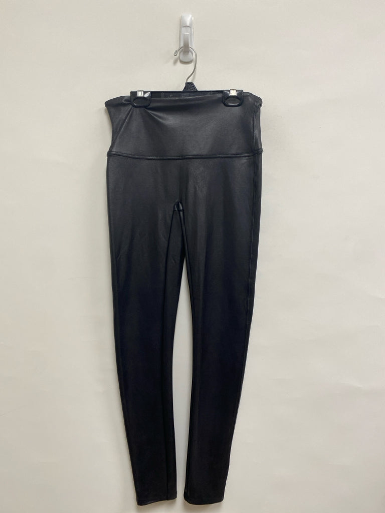 Spanx Size L Black Faux Leather Ladies Leggings