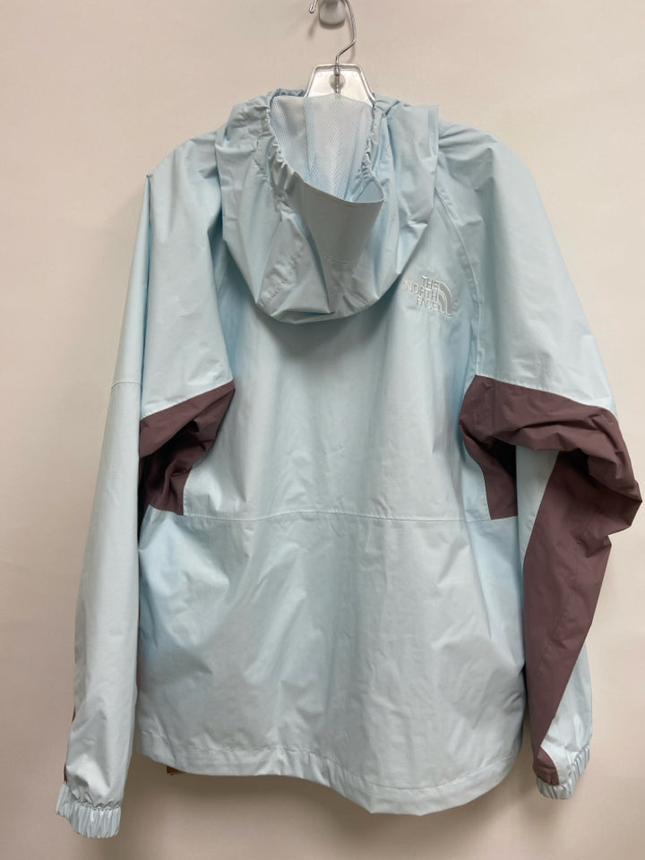 NWT North Face Size S Pale Blue Hooded Zip Down Men&