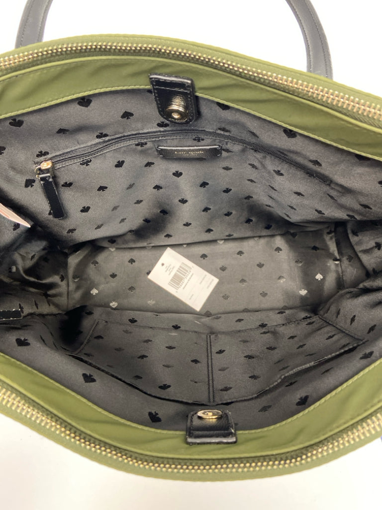 Kate Spade Dark Olive Black Nylon Handbag