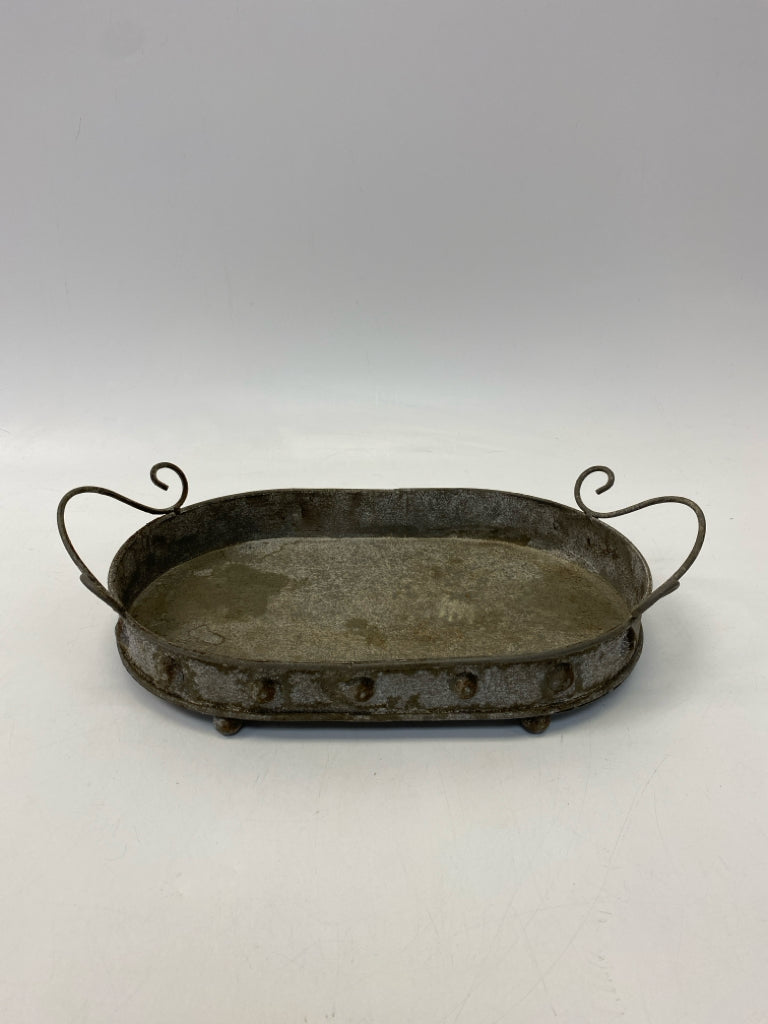 Distressed Metal Tray