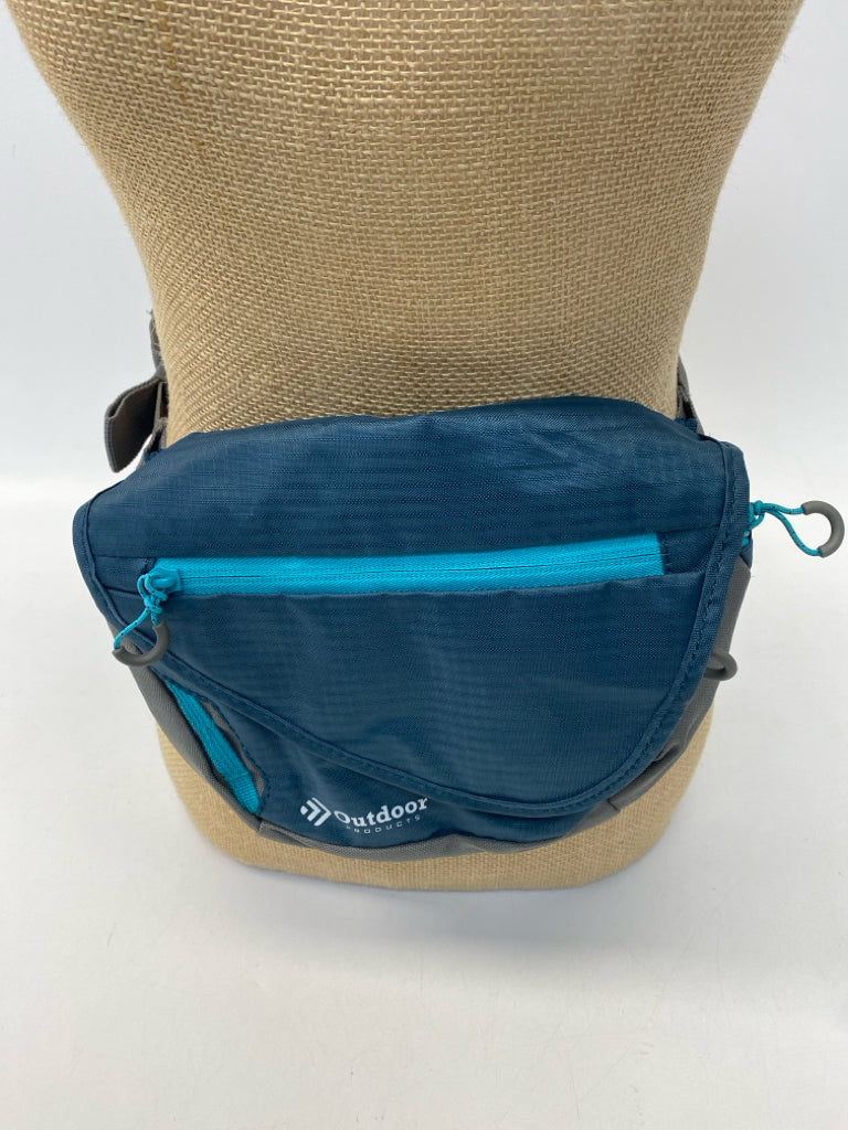 Teal Gray Belt Bag
