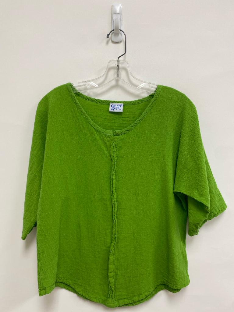 Oh My Gauze! Size 1 Green Ladies Top