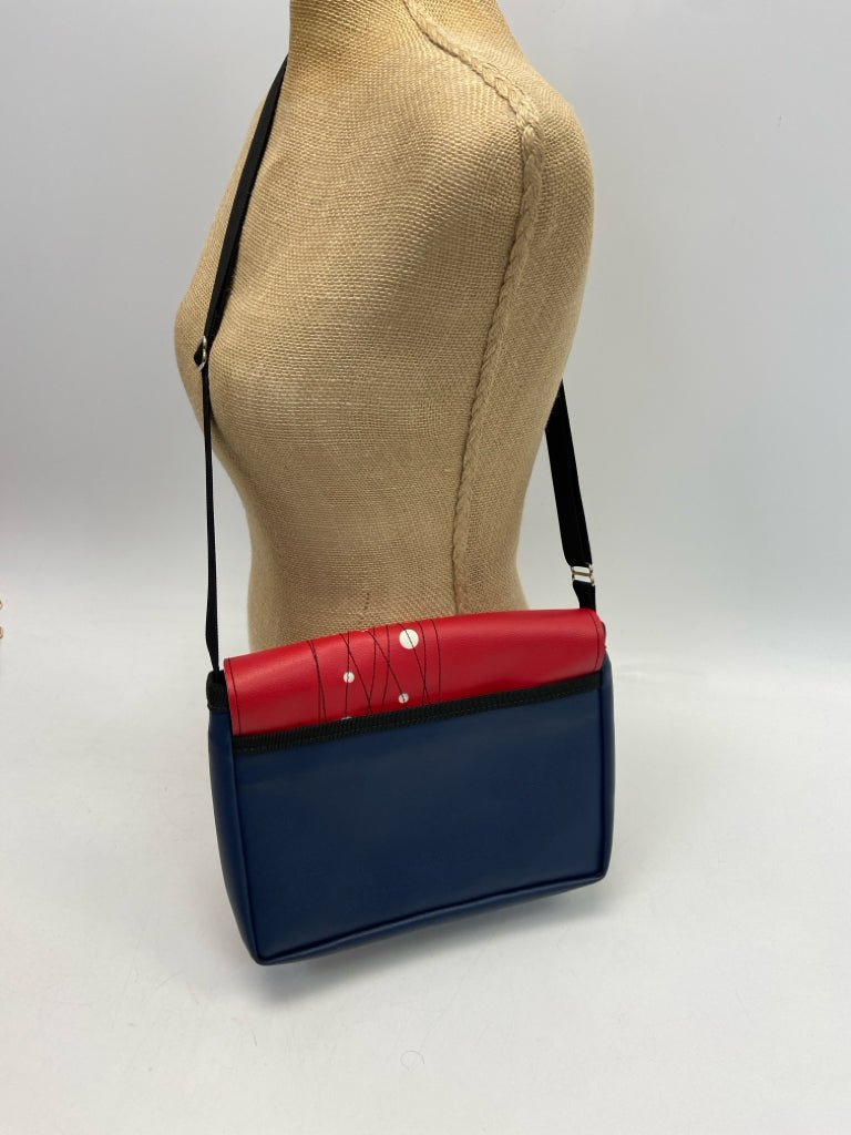 Red White/Navy Dot(s) Crossbody