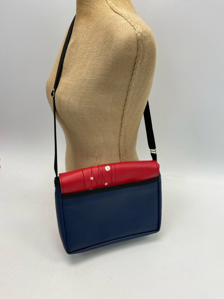 Red White/Navy Dot(s) Crossbody