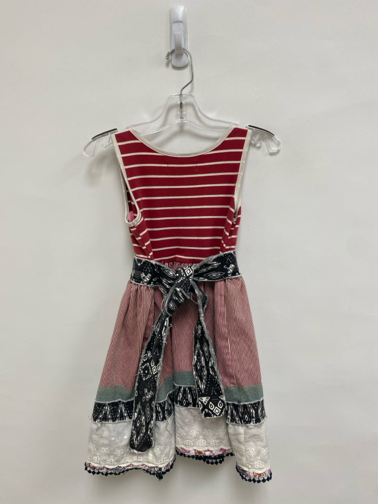 Jak &amp; Peppar SIZE 6 Burg/Cream Black Assorted Print Sleeveless Girl&