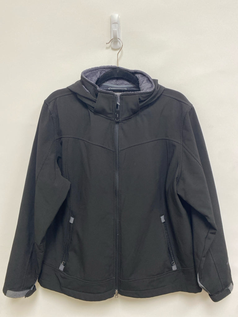 Free Country Size 2X Black Hooded Zip Down Plus Size Jacket