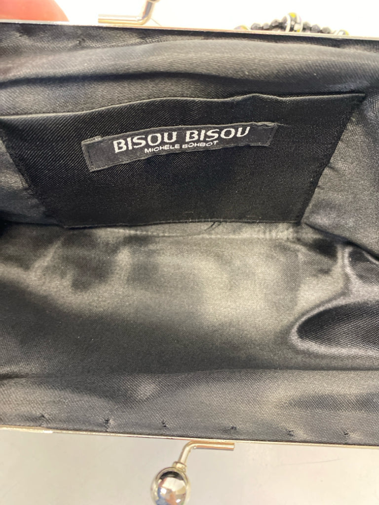 Bisou Bisou Black Multi-Color Beaded Handbag