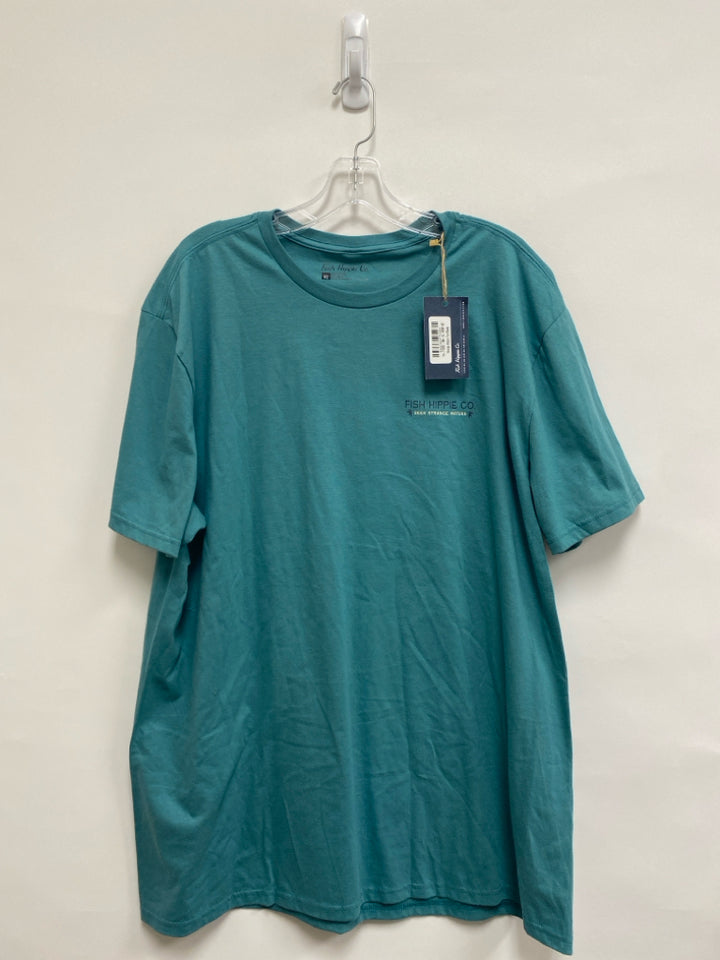 NWT Fish Hippie Size XL Dark Aqua Navy/Cream Logo Men&