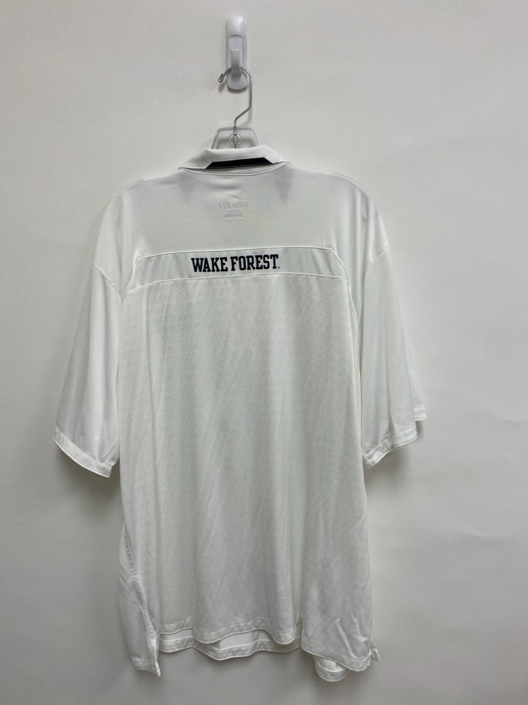 Nike Size XXL White Wake Forest Polo Men&