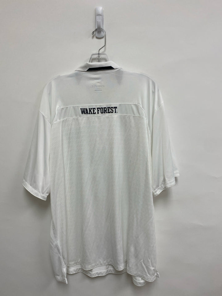 Nike Size XXL White Wake Forest Polo Men&
