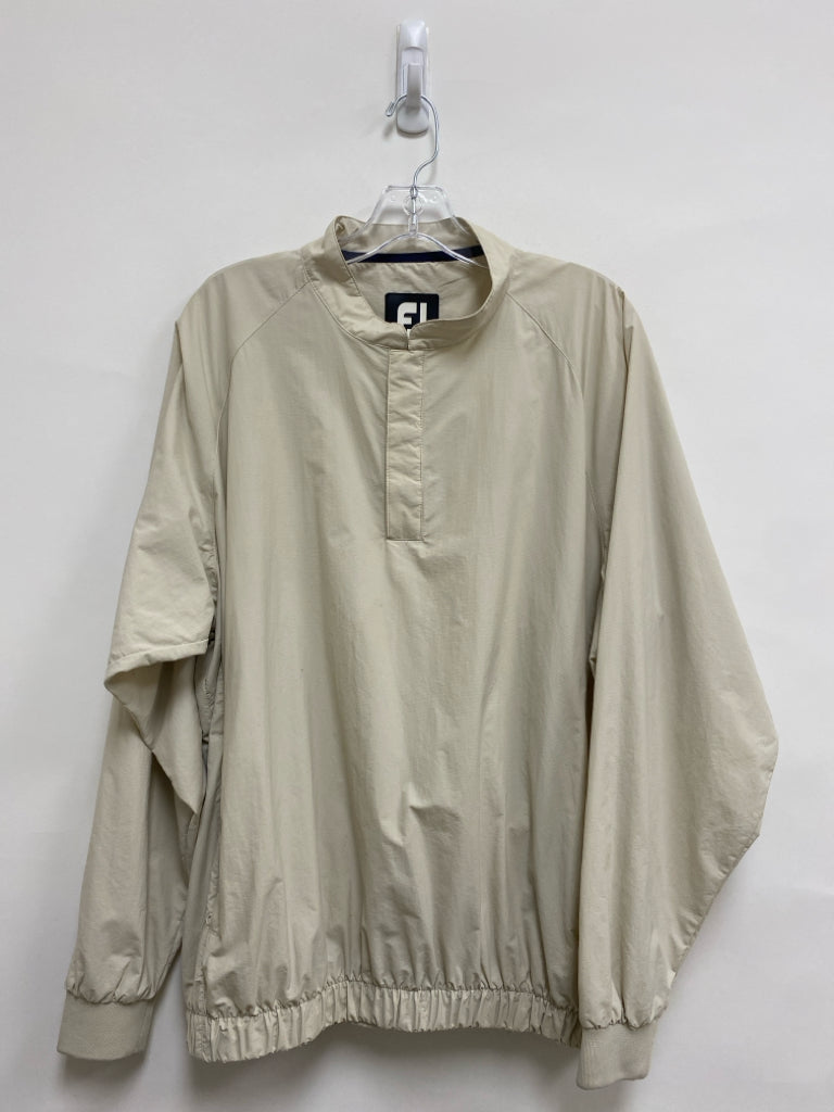 FootJoy Size L Cream Quarter Button Nylon Men&