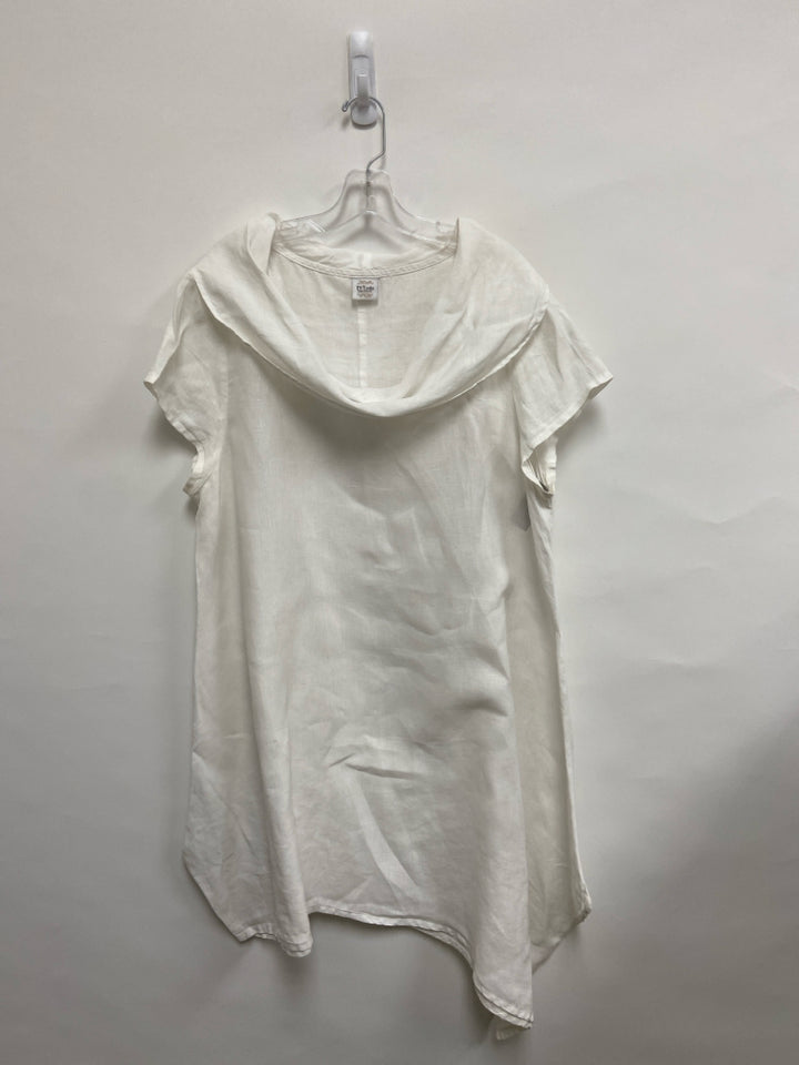 Et Lois Size L White Cowl Neck Linen Ladies Dress