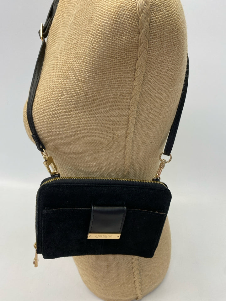 Spartina Black Suede Crossbody