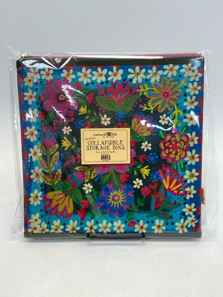NEW/PKG Natural Life Multi Color Basket