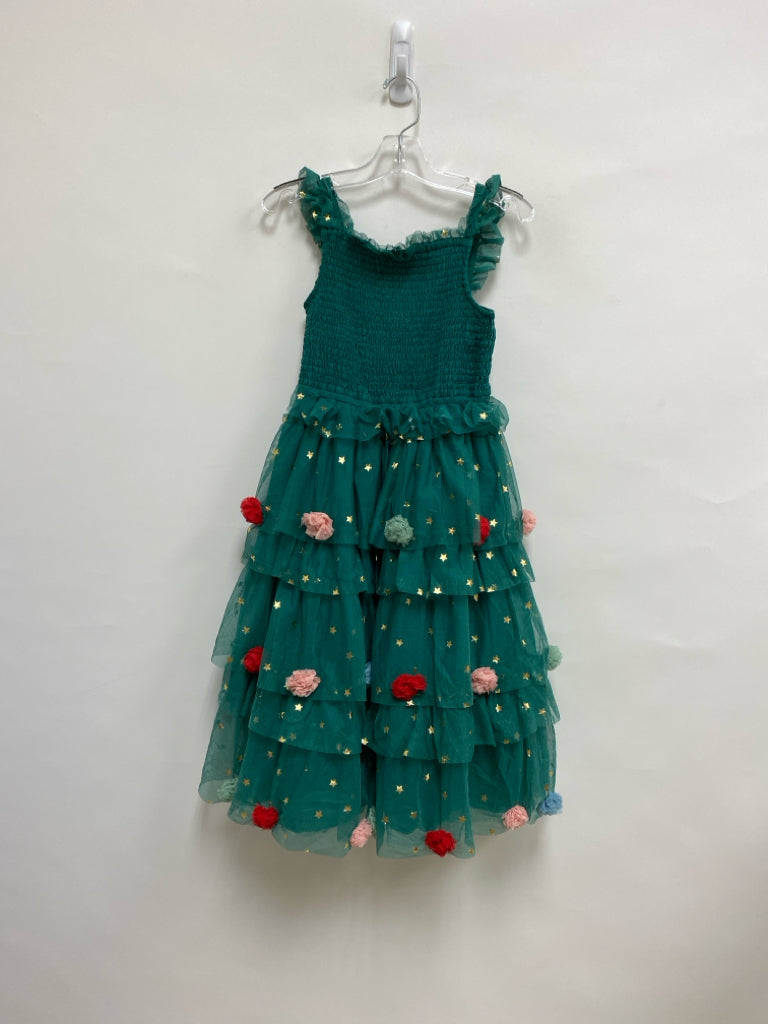 Boden SIZE 8/9 Green Gold Stars Mesh Girl&