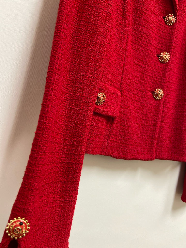 ST. JOHN Size 10 Red Ladies Jacket