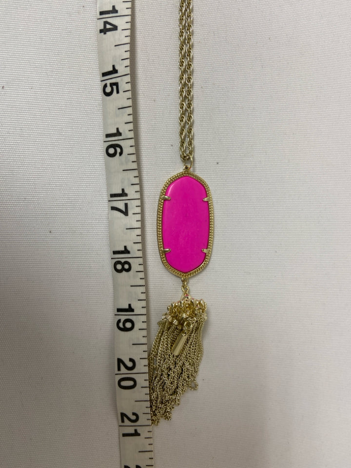 Kendra Scott Magenta Tassels Necklace