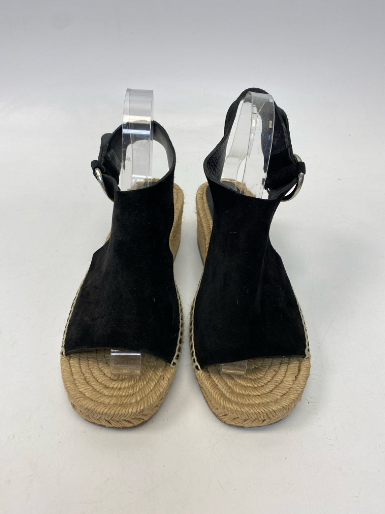 rag &amp; bone  Size 38 Black Tan Trimmed Suede Sandals