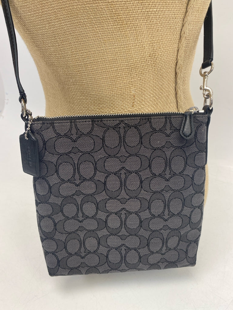 Coach Dark Gray Black Signature Crossbody