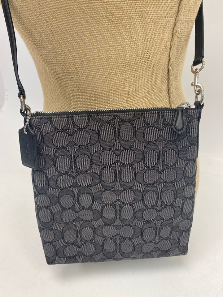 Coach Dark Gray Black Signature Crossbody