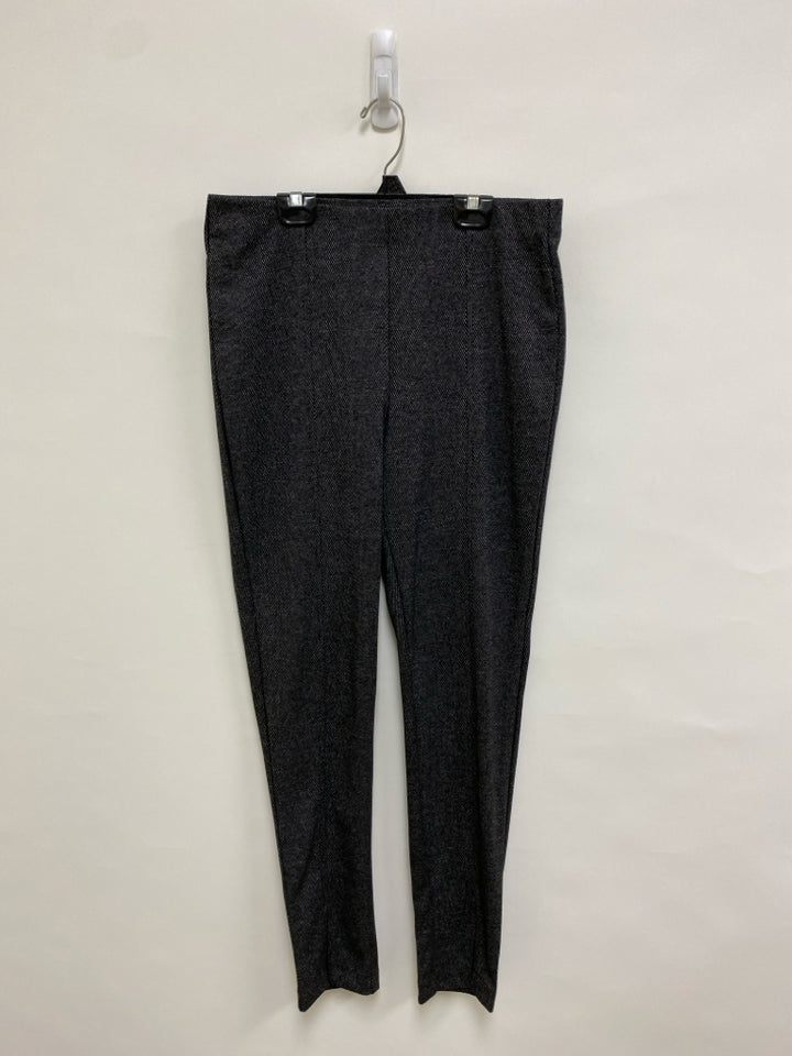 Crosby Size L Black Gray Pull-on Ladies Pants